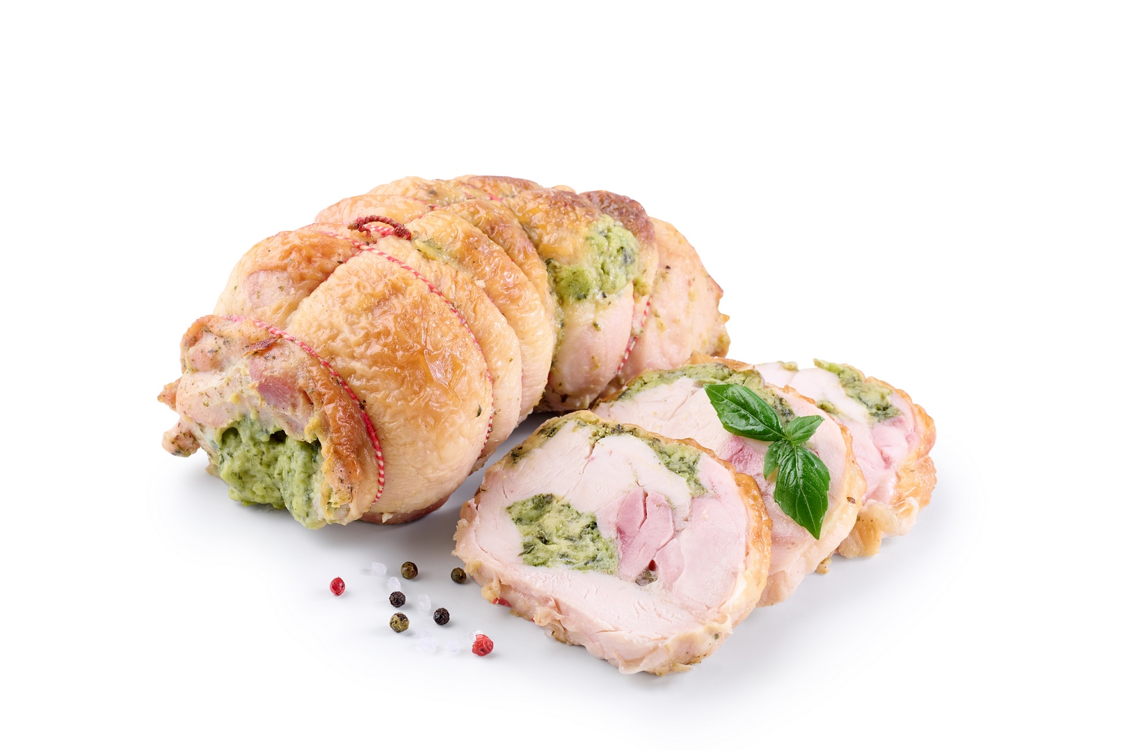 Рулет курячий зі шпинатом печений